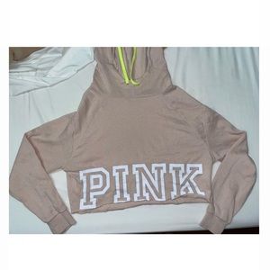 PINK- Victoria’s Secret pink cropped hoodie